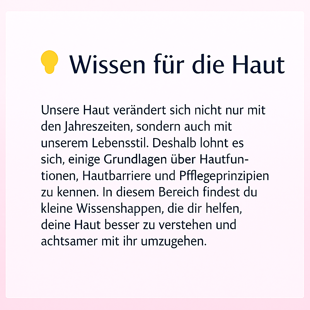 Hautpflege äußere Einflüsse